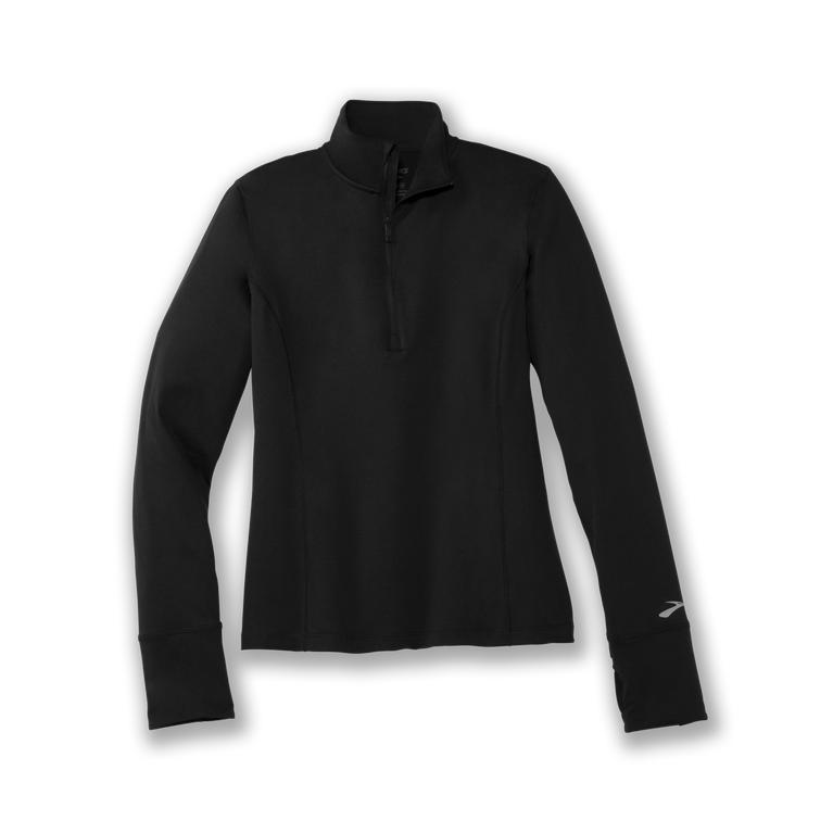 Brooks Dash 1/2 Zip Women's Running Jackets - Black (74205-YPSX)